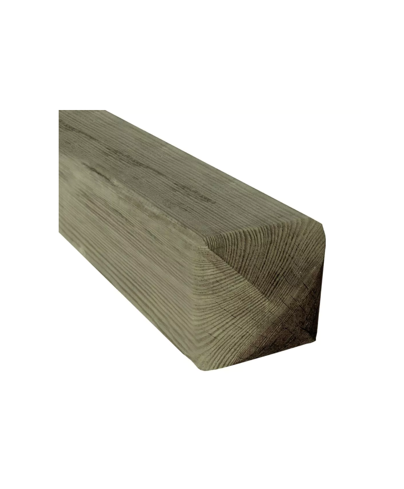 Palo quadro a punta 7x7x150cm in legno di pino trattato