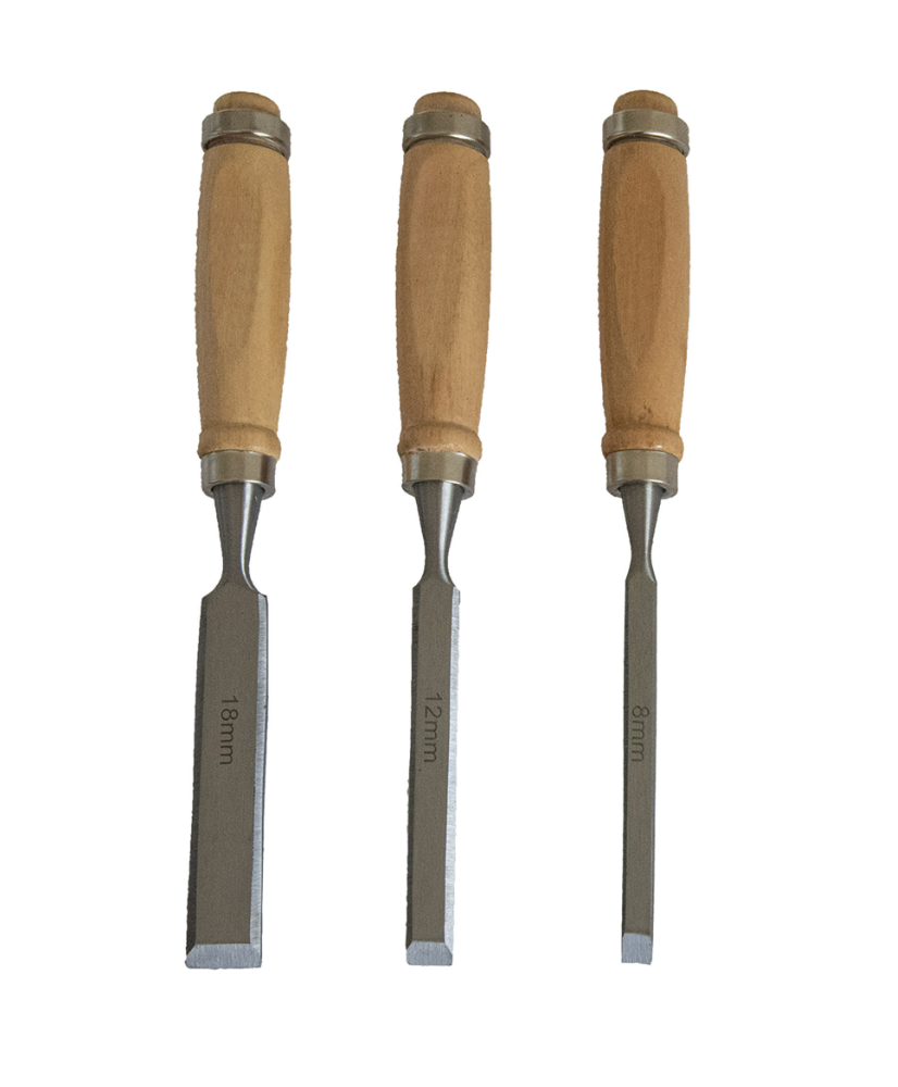 Set 3 scalpelli per legno